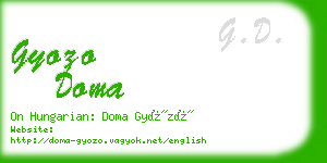 gyozo doma business card